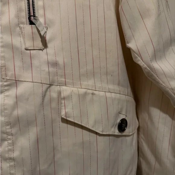 Burton Men's Cream Raincoat with Hood - Picture 4 of 9